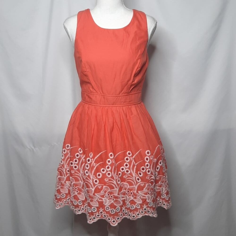 Rue21 Sleeveless Eyelet Dress Coral Small